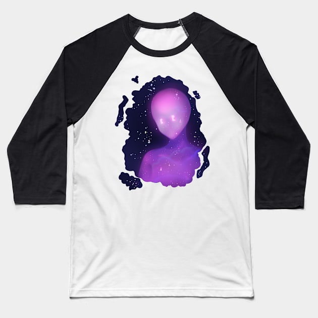 Alien Hello Baseball T-Shirt by Juame